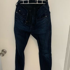 7 for All Mankind Blue Skinny Jeans